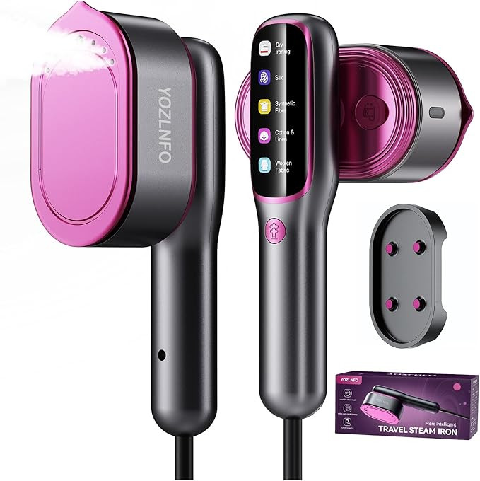 Travel Steamer for Clothes Portable: 2-in-1 Mini Handheld Garment Steamer Iron - 15s Heat Up & 5 ... | Amazon (US)