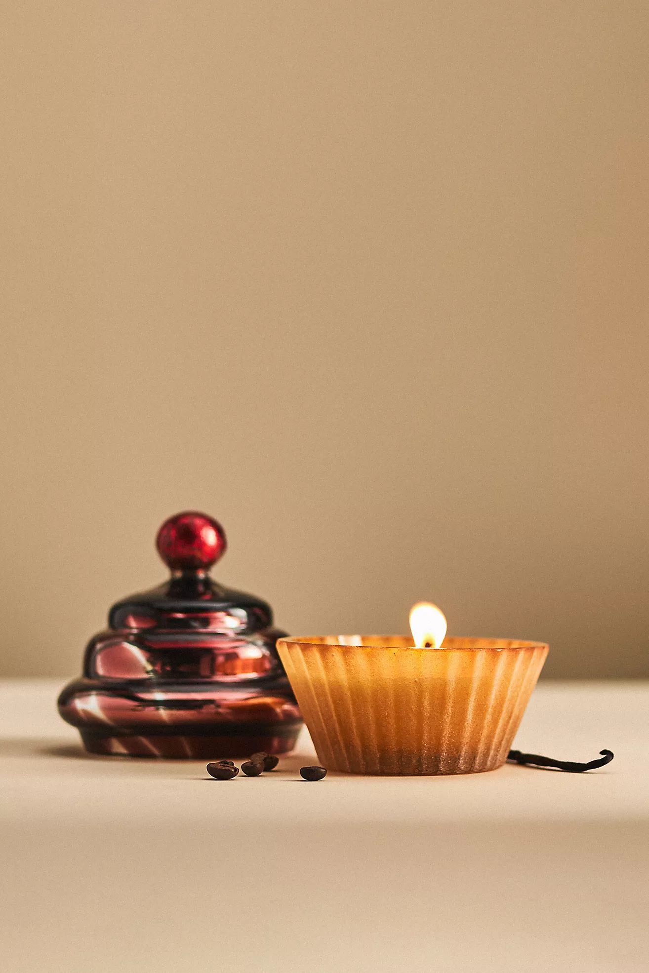 Cupcake Gourmand Caramel Café Glass Candle | Anthropologie (US)