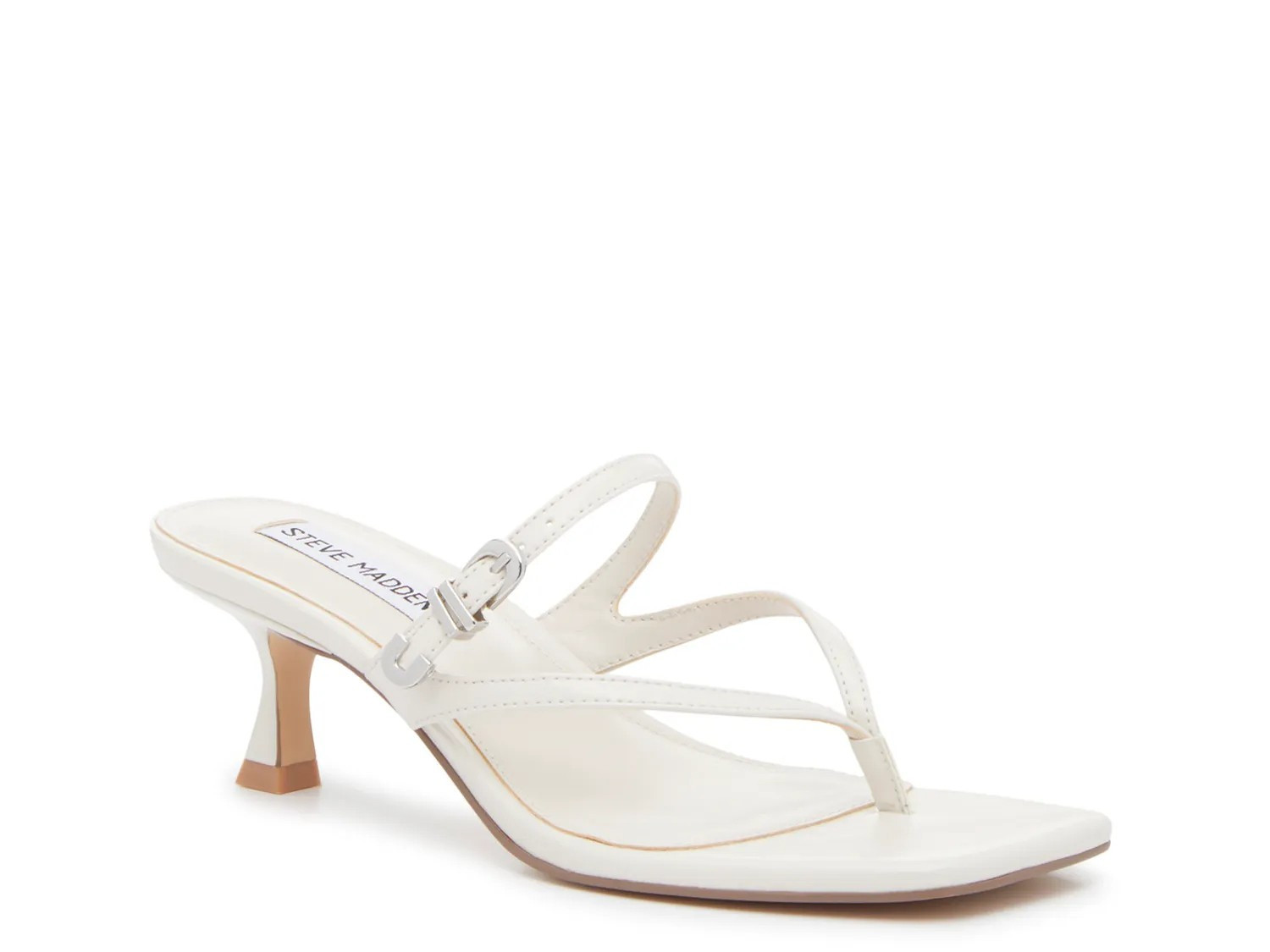 Steve Madden Samann Sandal | Women's | Bone White | Size 9.5 | Sandals | Kitten | DSW