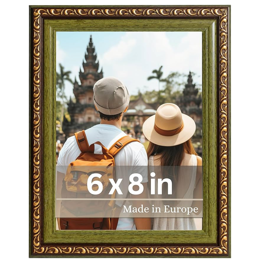 VictoR Picture Frame Chagall 6x8 Brown Green - Vintage Picture Frames with Shutterproof Acrylic G... | Amazon (US)