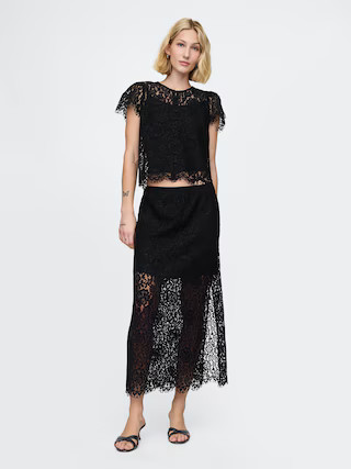 Lace Midi Skirt | Gap (US)
