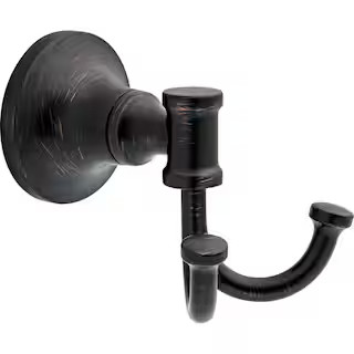 Delta Chamberlain Double Towel Hook Bath Hardware Accessory in Venetian Bronze CML35-VBR - The Ho... | The Home Depot