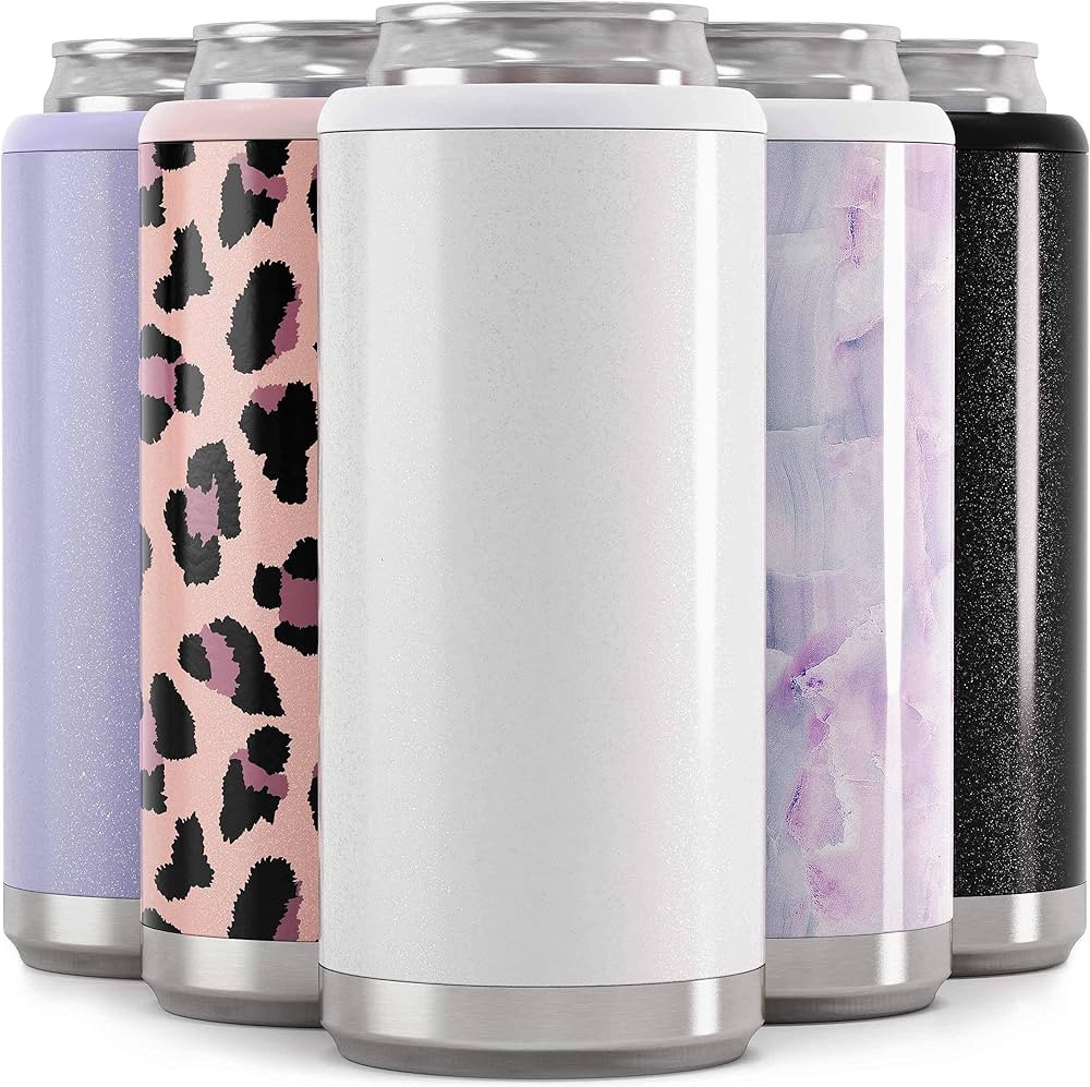 Maars Skinny Can Cooler for Slim Beer & Hard Seltzer | Stainless Steel 12oz Sleeve, Double Wall V... | Amazon (US)