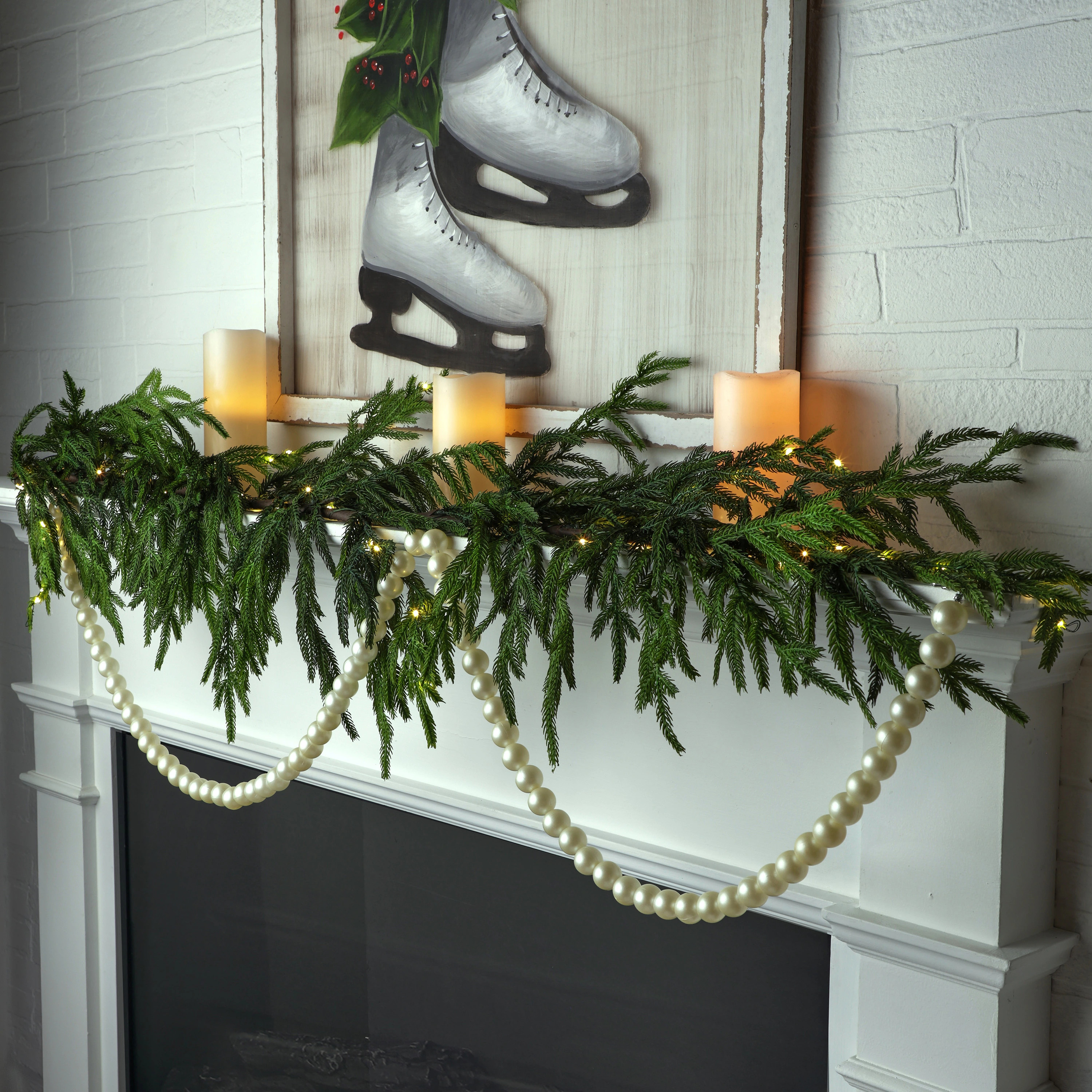 72" Pearl String Garland - Ivory - 72 | Bed Bath & Beyond