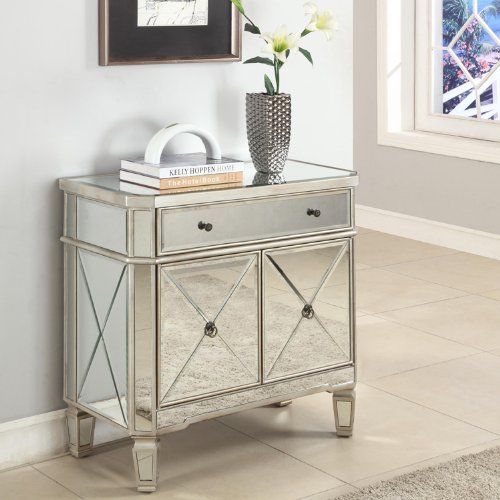 Powell Mirrored 1-Drawer, 2-Door Console | Amazon (US)