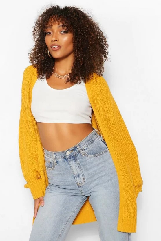 Tall Chunky Fisherman Knit Cardigan | Boohoo.com (US & CA)