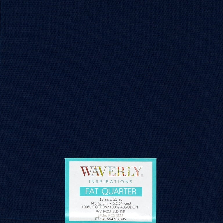 (4 pack) Waverly Inspirations 18" x 21" 100% Cotton Fat Quarter Solid Ink Print Quilting & Craft ... | Walmart (US)