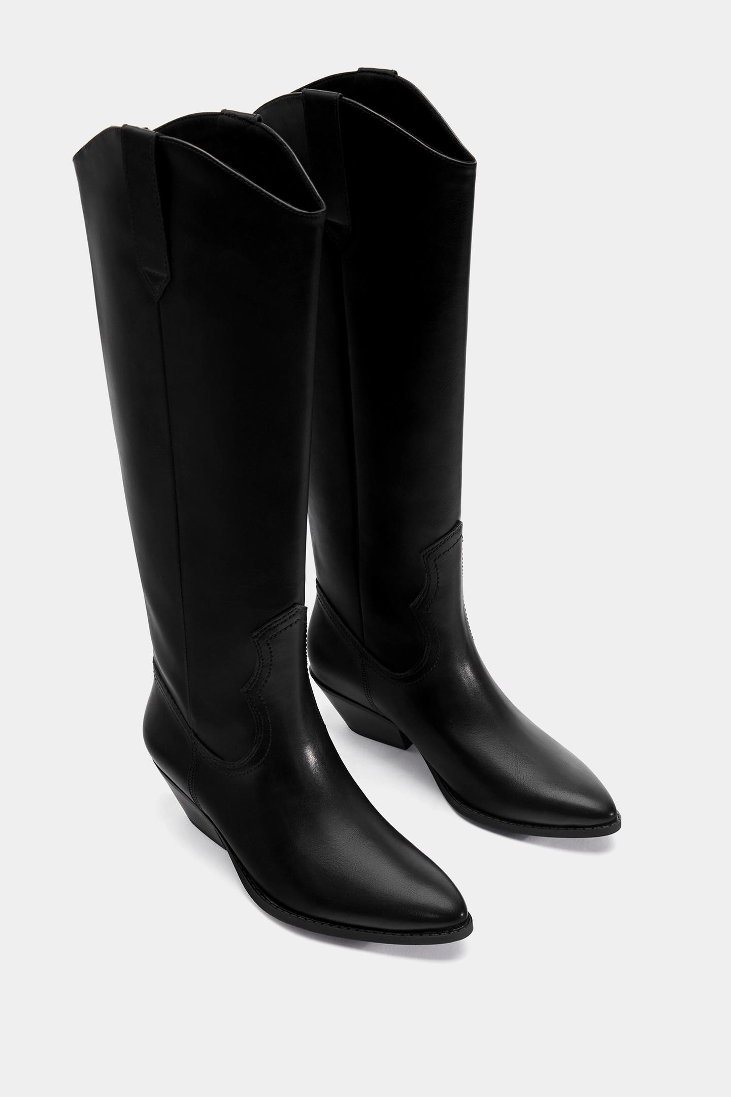 Knee-high cowboy boots | PULL and BEAR UK