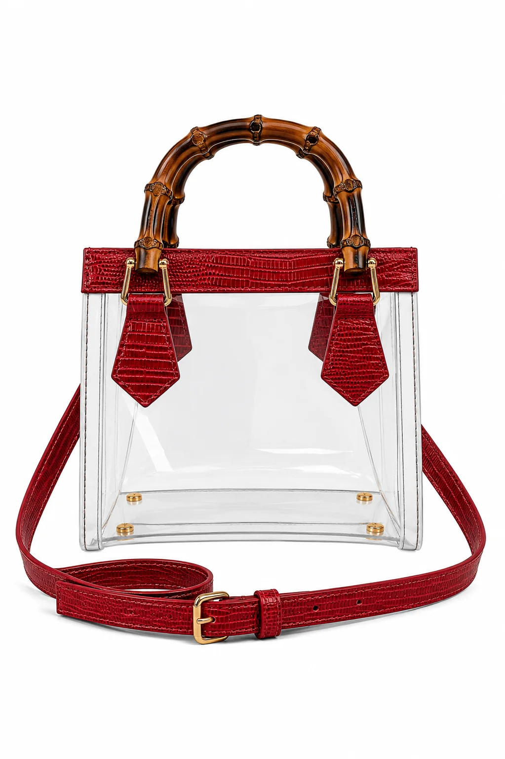 Jules Bamboo Handle Clear Handbag | Shop.app