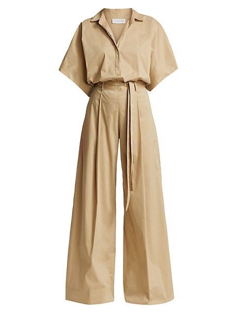 Mina Belted Cotton Jumpsuit | Saks Fifth Avenue