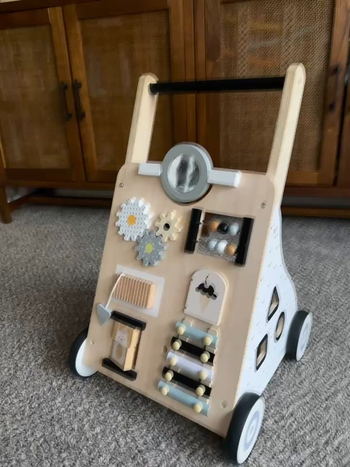 If you're looking for an aesthetically pleasing baby walker, this is it! | wooden baby walker, Montessori baby walker, push and pull learning activity, gift idea for babies and toddlers 

 #LTKGiftGuide #LTKBaby #LTKKids