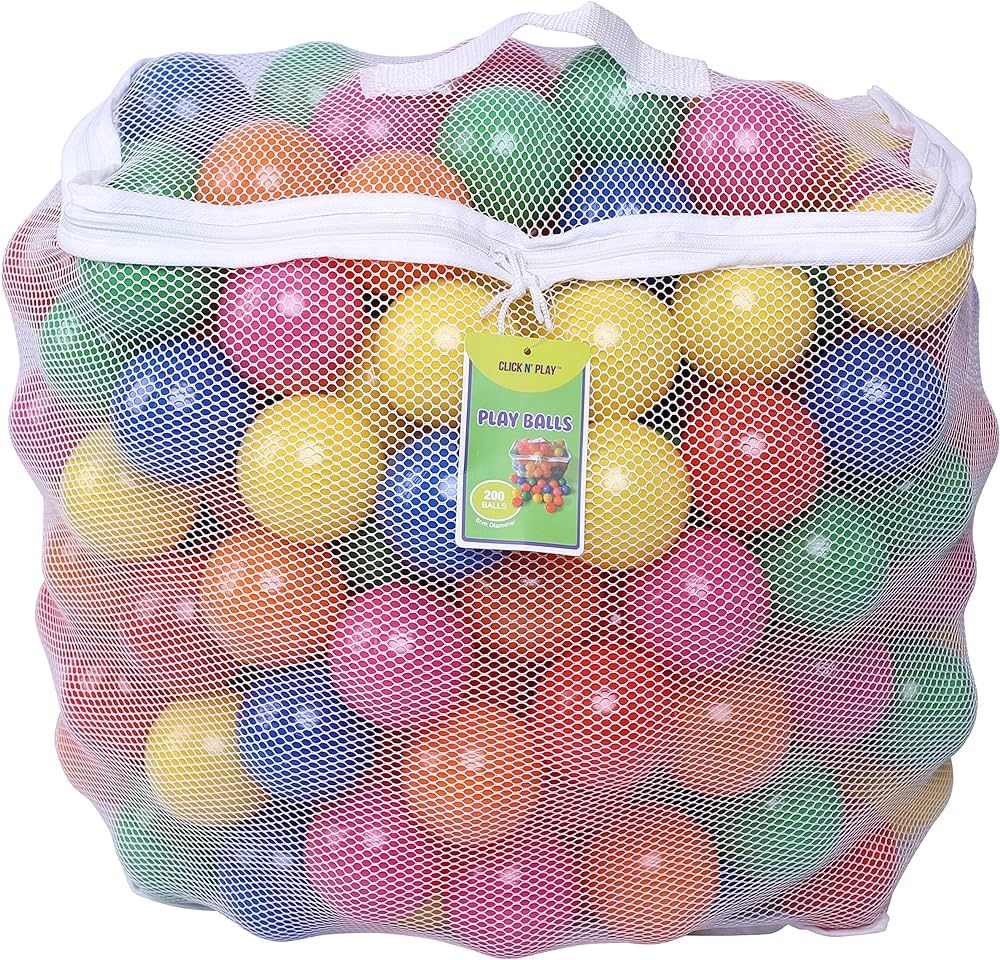 Click N' Play Plastic Balls for Ball Pit, Phthalate & BPA Free, Crush Proof Play Balls for Ball P... | Amazon (US)