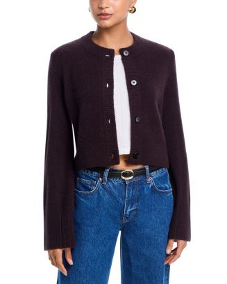 AQUA AQUA 100% Cashmere Cropped Wide Sleeve Crewneck Cardigan - Exclusive  | Bloomingdale's NEW &... | Bloomingdale's (US)