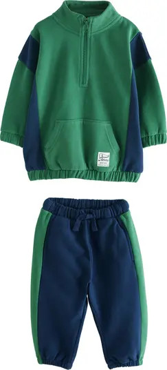 Kids' Colorblock Half Zip Pullover & Joggers Set | Nordstrom
