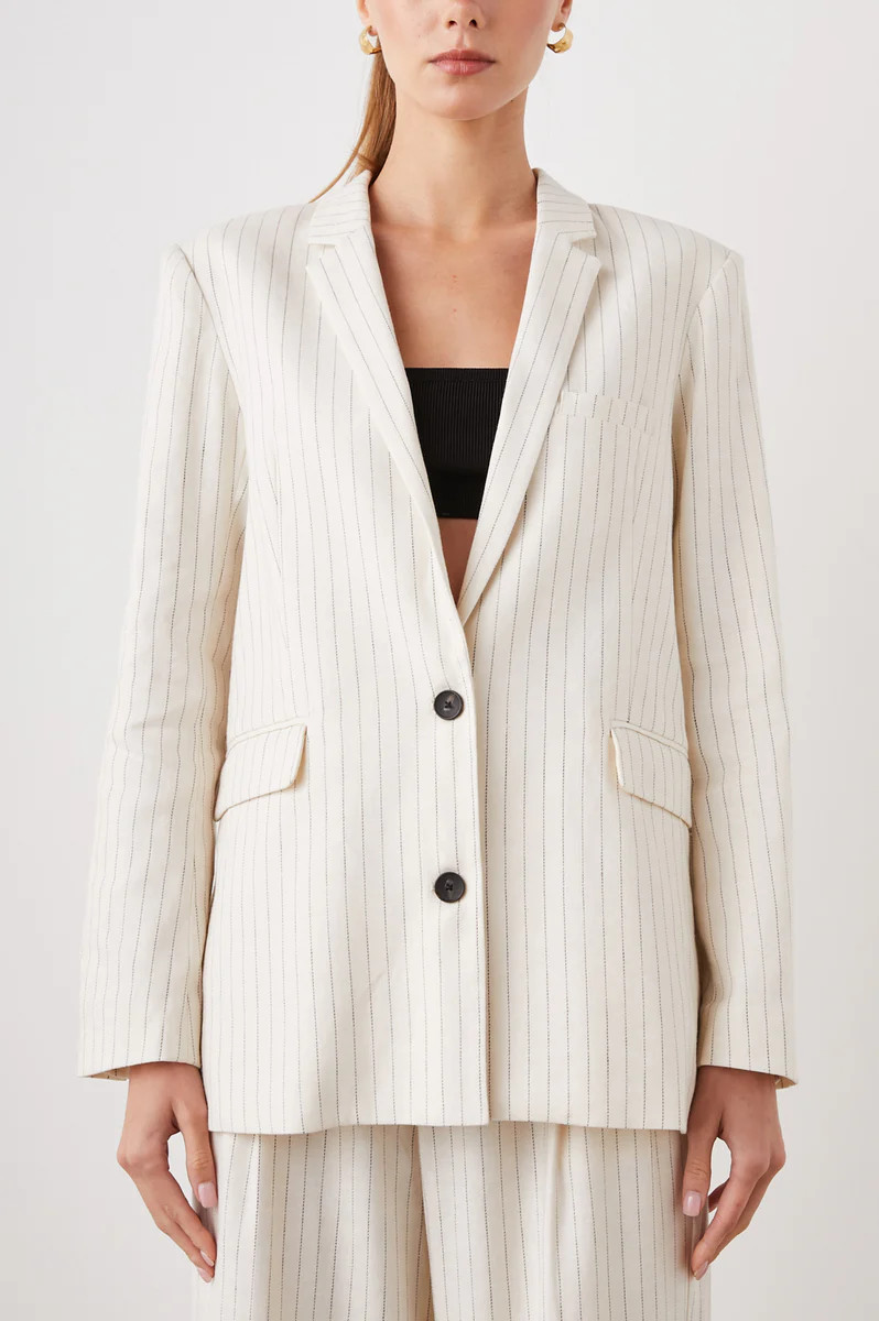 STANTON BLAZER - IVORY PINSTRIPE | Rails