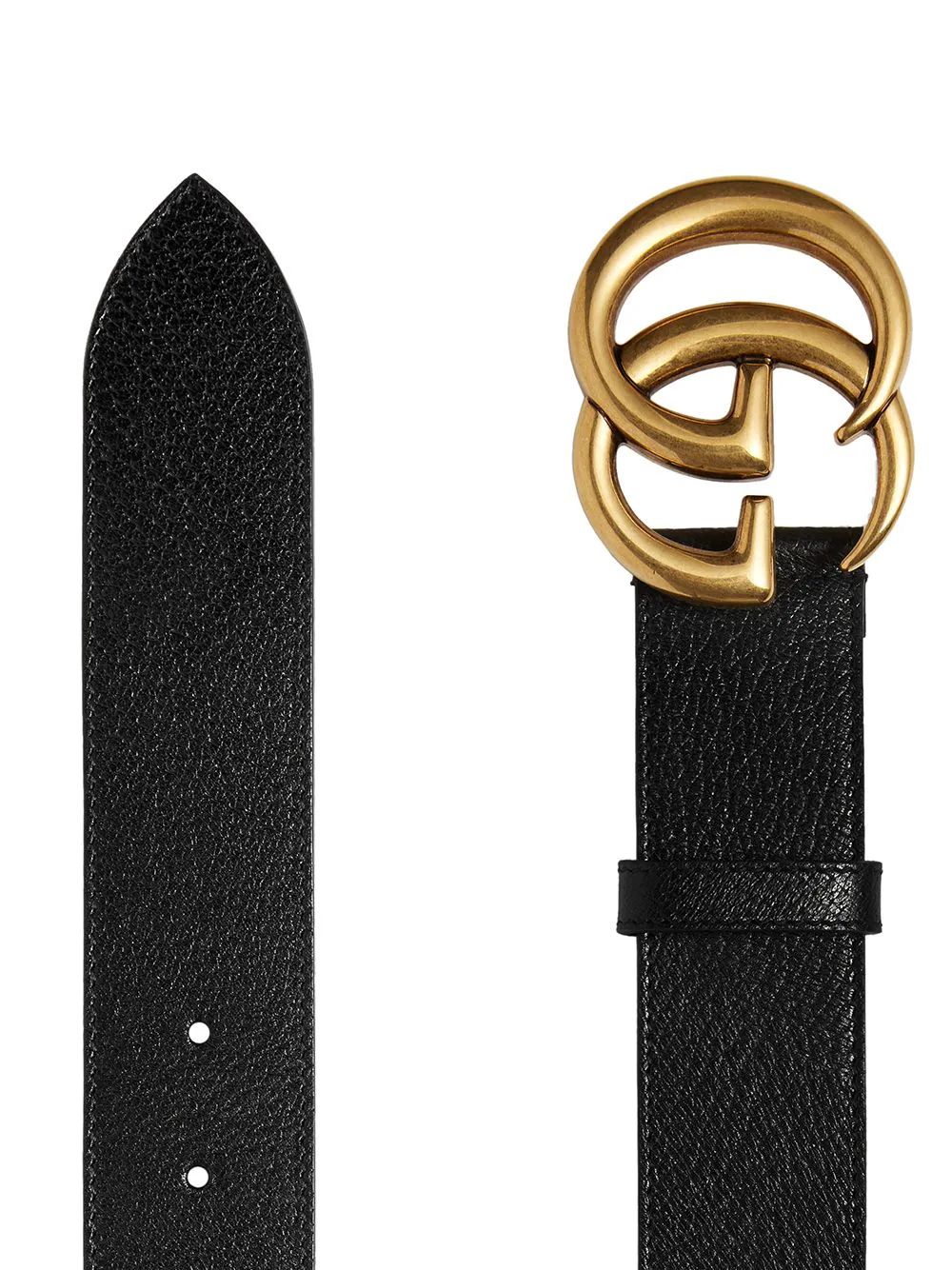 Gucci Leather Belt With Double G Buckle - Farfetch | Farfetch (UK)