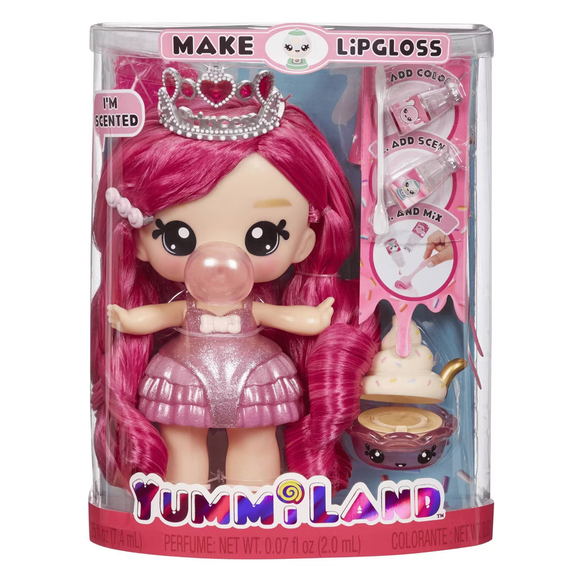 Yummiland Large Doll + Lipgloss Pet - Bianca Bubblegum | Target
