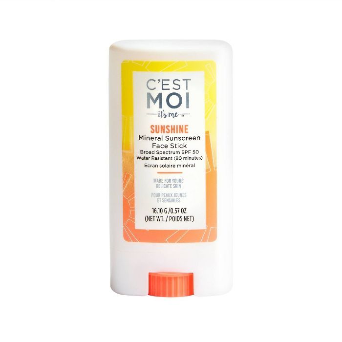 C'est Moi Sunshine Mineral Face Sunscreen Stick with SPF 50 Water Resistant (80 minutes) - 0.57oz | Target