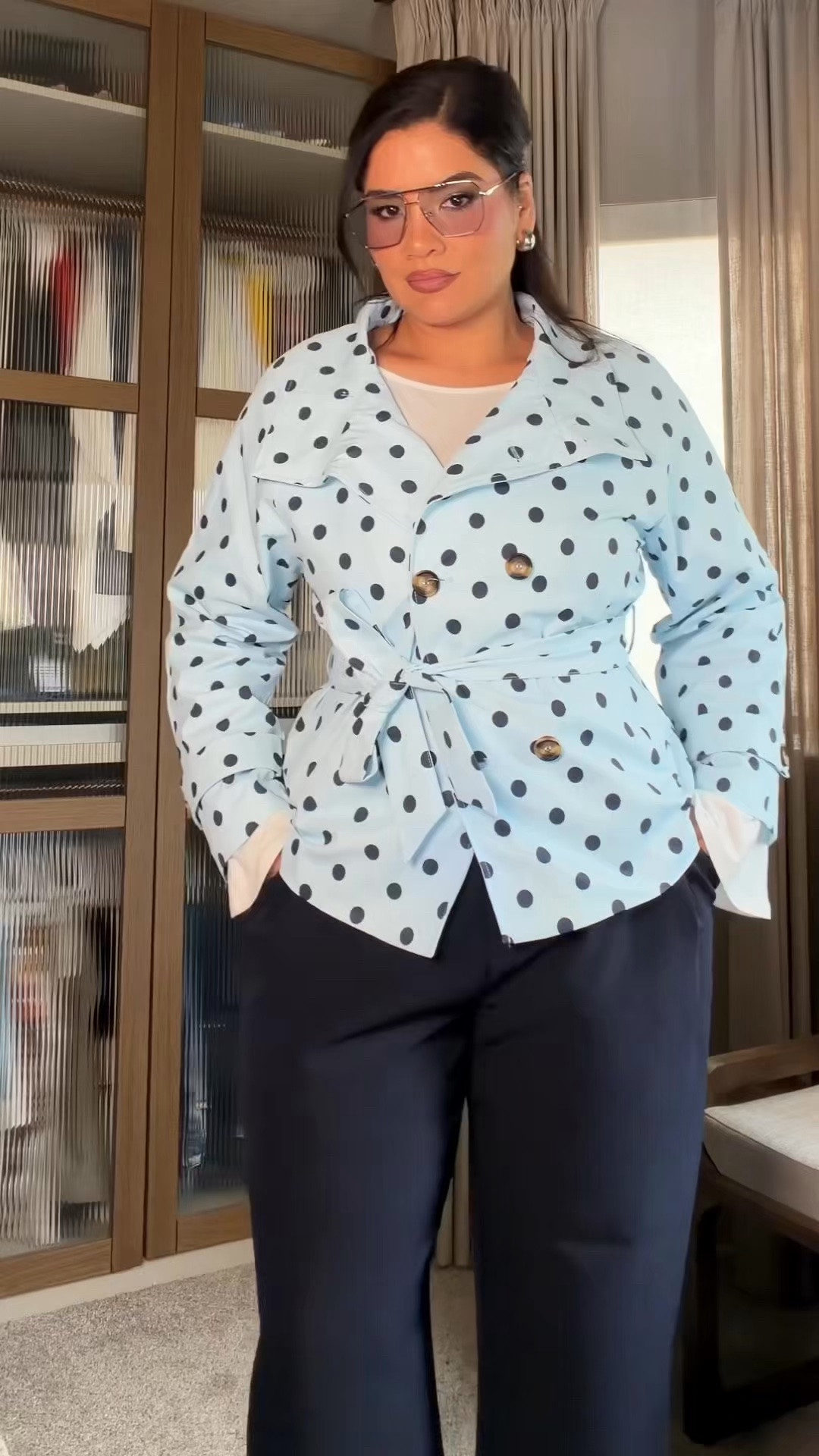 Polka dots + a cute cropped trench = an instant outfit upgrade! 🤎✨ These jackets are such a fun way to layer for fall—throw one over a basic tee, sweater, blouse, or even a dress for an easy, polished look with a little personality. The cropped fit makes them especially cute with jeans, trousers, or high-waisted skirts!

✨ Available in several fun colors
✨ Sizes Small–XX-Large
✨ Perfect for layering + transitioning into fall

My stats for reference:
5’9”•190lb•12/14•L/XL

#AmazonFashion #AmazonFinds #AmazonPartner #AffiliateLink #FrankieTavares #FrankieTavaresLLC #FallFashion #FallLayers #FallStyle #TrenchCoat #TrenchJacket #PolkaDots #AffordableFashion #FashionFinds #LuxuryForLess #SizeInclusive #AmazonStyle

#LTKOver40 #LTKSeasonal #LTKMidsize
