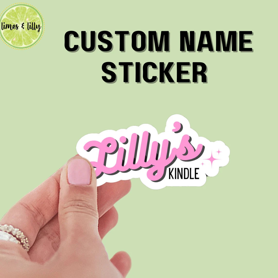 CUSTOM Kindle Name Stickers, Personalized Bookish Sticker, Name Sticker, Booktok, Personalized Na... | Etsy (US)