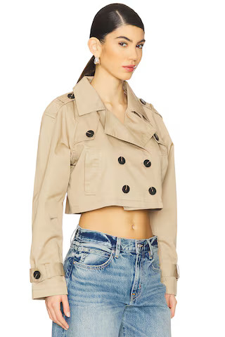 MORE TO COME Marja Cropped Trench in Beige from Revolve.com | Revolve Clothing (Global)