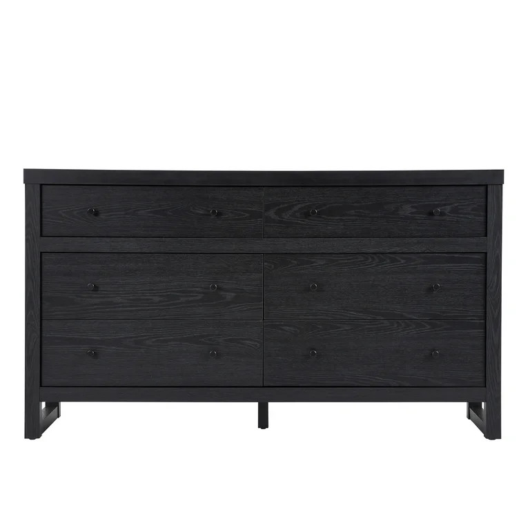 Better Homes & Gardens Ezra 6-Drawer Dresser, Rich Black Finish | Walmart (US)