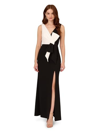 Adrianna Papell Women's Two-Tone Evening Gown, Black/Ivory, 4 | Amazon (US)