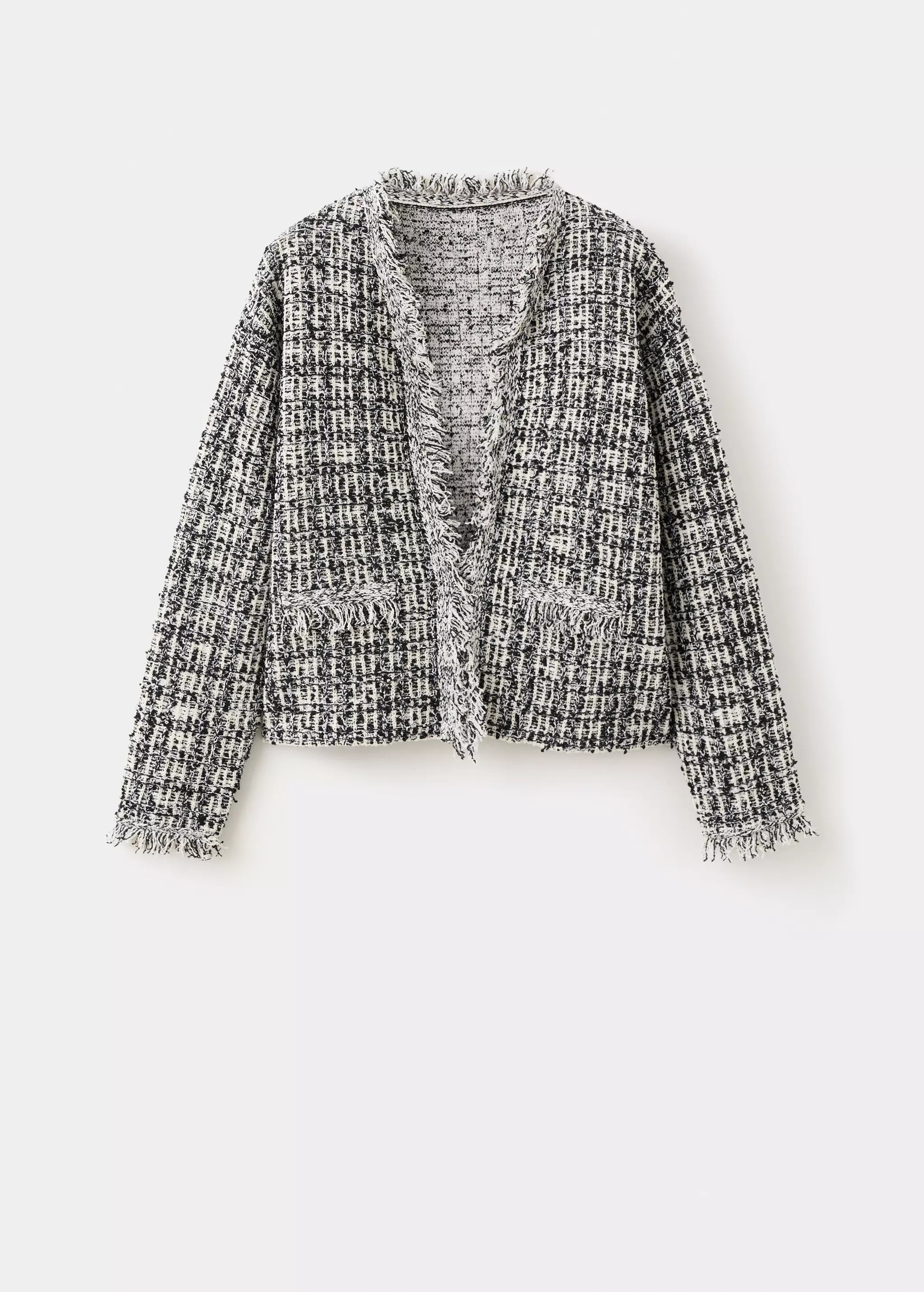 Oversized tweed jacket | MANGO (UK)