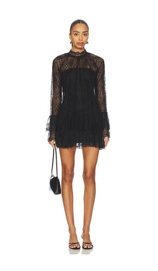 MORE TO COME Olisa Mini Dress in Black. - size M | Revolve Clothing (Global)
