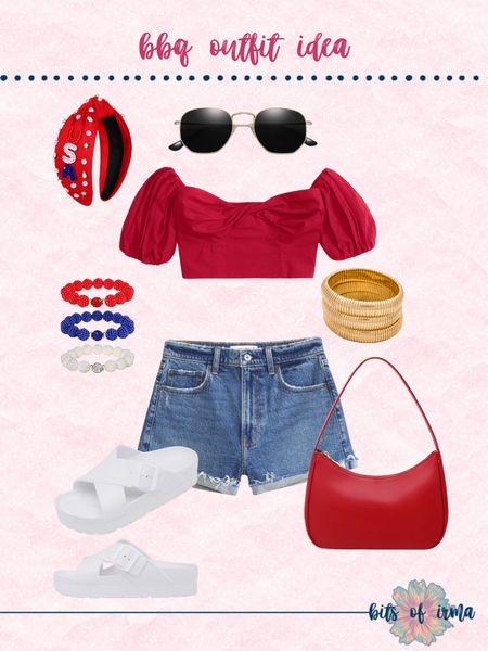 BBQ Outfit Idea 

Summer outfit idea | monogrammed headband | aviator sunglasses | puffed sleeve top | denim shorts | stackable bracelets | white platform sandals | red shoulder bag | summer casual style | party outfit | fashionable BBQ attire | trendy summer look | outdoor gathering fashion | comfortable stylish footwear | chic summer accessories

#LTKFindsUnder50 #LTKSeasonal #LTKStyleTip