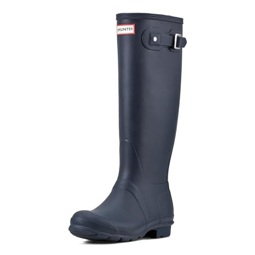 Hunter Women's Original Tall Rain Boots, Navy, 6 Medium | Amazon (US)