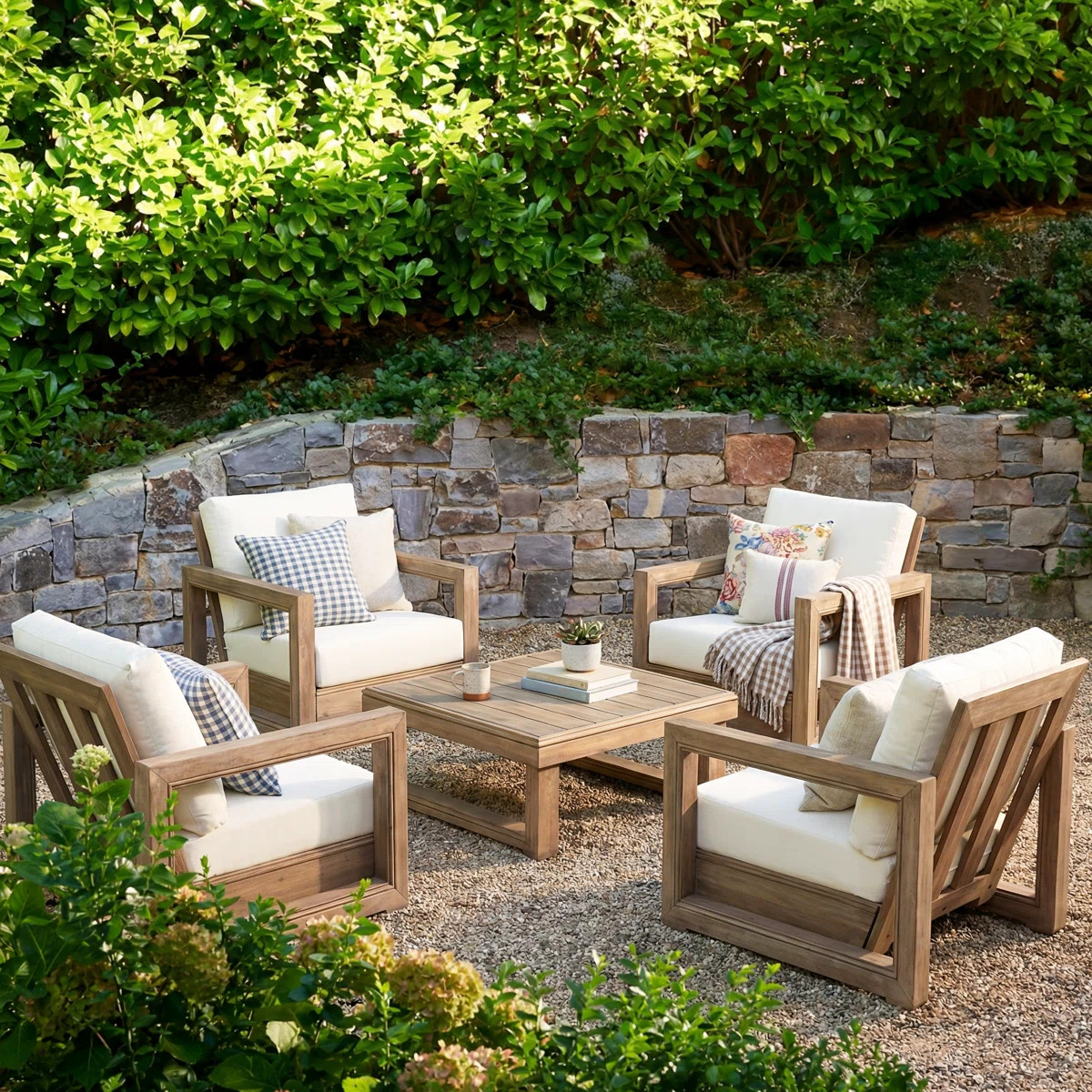 Acacia Outdoor Lounge Chair (Set of 4) | Wayfair North America