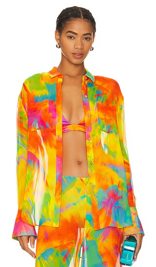 Willow Blouse in Abstract Palm | Revolve Clothing (Global)
