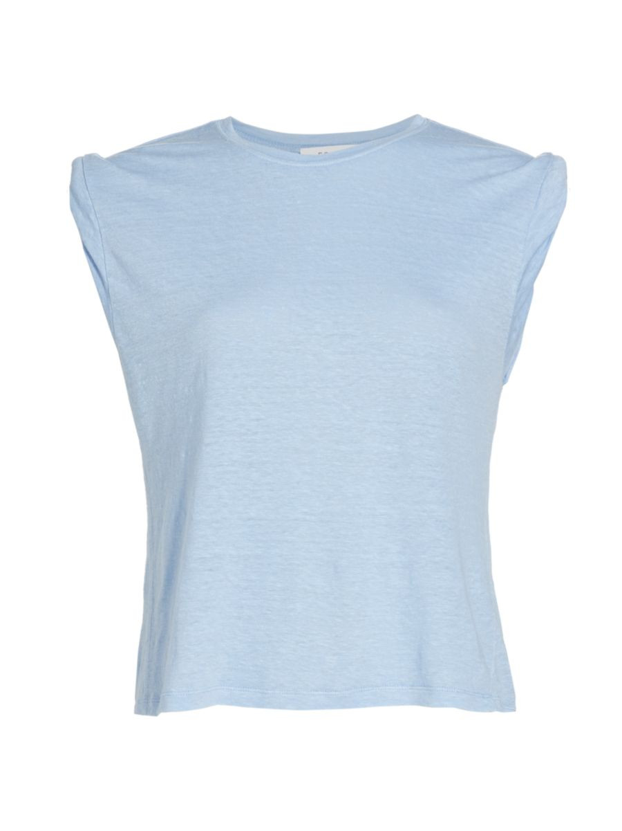 Rolled Muscle Linen T-Shirt | Saks Fifth Avenue