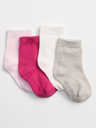 babyGap Crew socks (4-pack) | Gap Factory