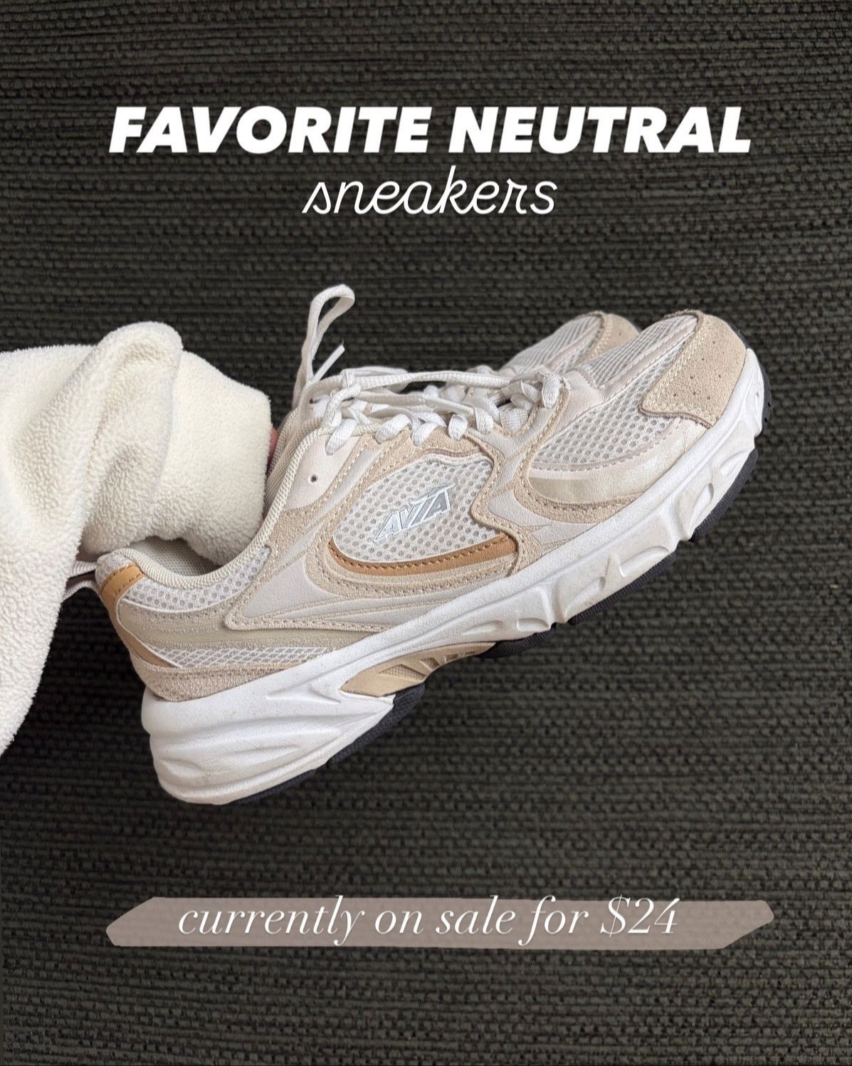 These Avia 5000 sneakers from Walmart are such an easy everyday addition to my wardrobe. I love how the neutral color works with basically everything, especially casual outfits. And they’re currently $24 👀 neutral sneakers, beige sneakers, cream sneakers, white and beige sneakers, neutral shoes, affordable sneakers, Walmart sneakers, Walmart shoes, Walmart fashion, Walmart finds, Walmart fashion finds, women’s sneakers, women’s casual sneakers, casual sneakers, everyday sneakers, lifestyle sneakers, retro sneakers, retro running shoes, chunky sneakers, dad sneakers, trendy sneakers, neutral shoes for women, sneakers for women, affordable shoes, budget friendly shoes, everyday shoes, casual shoes, walking shoes, comfortable sneakers, fall sneakers, fall shoes, sneaker outfit, neutral outfit, casual outfit, everyday outfit, athleisure outfit, sneaker style, sneaker trends, sneaker fashion, wardrobe essentials, capsule wardrobe, neutral wardrobe, versatile shoes, shoes under $30, affordable fashion finds, Walmart fashion finds, Walmart deals, Walmart must haves, sneaker haul, shoe finds, fashion finds, fall fashion, fall shoes, fall sneakers, fall trends, trendy fall fashion, affordable shoes,  

 #LTKdayinmylife #LTKgrwm #LTKootd