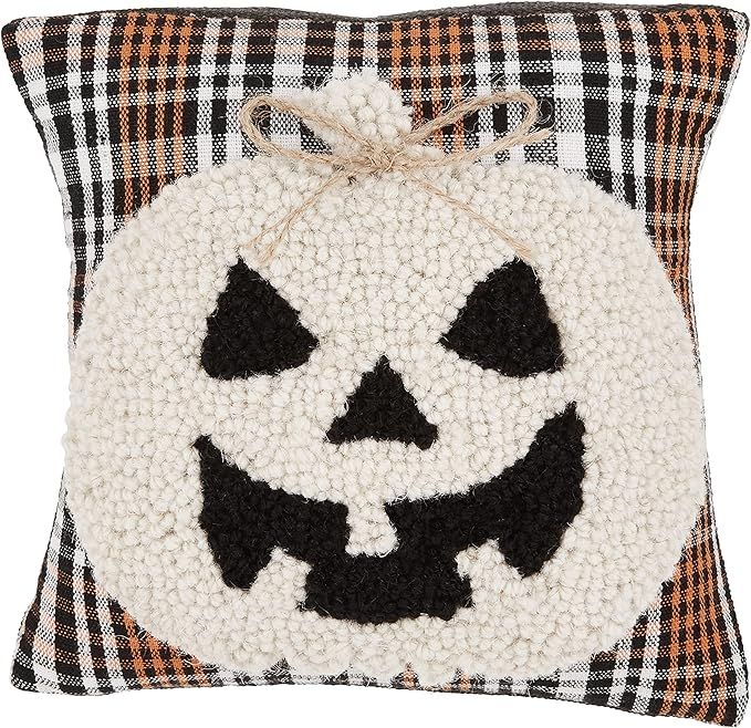 Mud Pie Halloween Mini Hook Pillow, Pumpkin | Amazon (US)