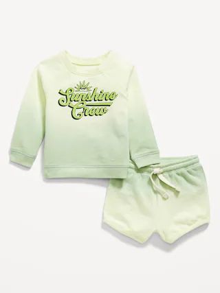 French Terry Graphic Sweatshirt and Shorts Set for Baby | Old Navy (US)
