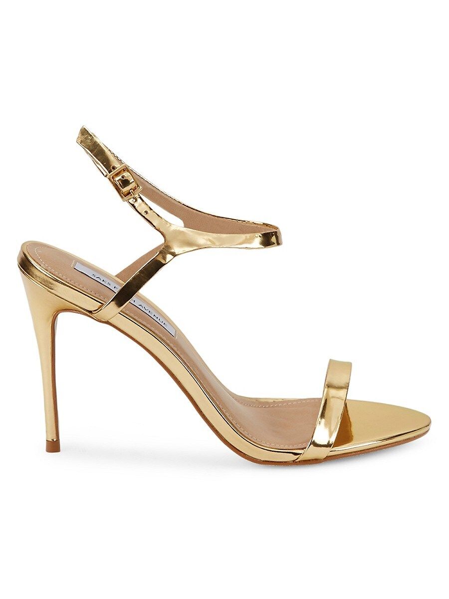 Saks Fifth Avenue Women's Leather Stiletto Heel Sandals - Gold - Size 11 | Saks Fifth Avenue OFF 5TH (Pmt risk)
