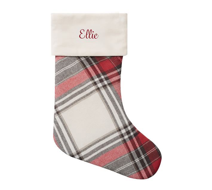 Plaid Personalized Stockings | Pottery Barn (US)