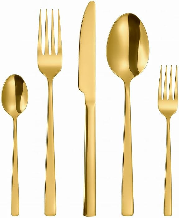 Oxford Silverware Set, 30 Piece Forged Flatware Premium Stainless Steel, Service for 6, for Kitch... | Amazon (US)