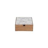 Foreside Home & Garden Floral Decorative Wood Storage Box, White, Gray | Amazon (US)