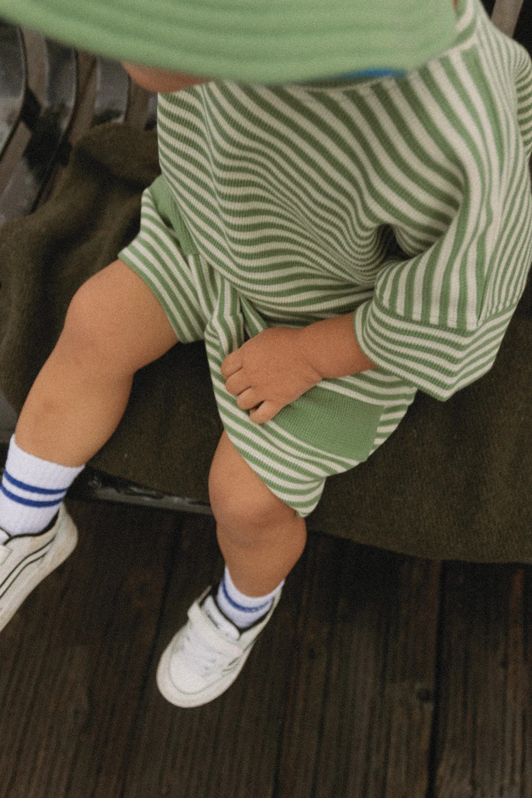Lennon Set in Aspen Green Stripe | Winnie and Crew