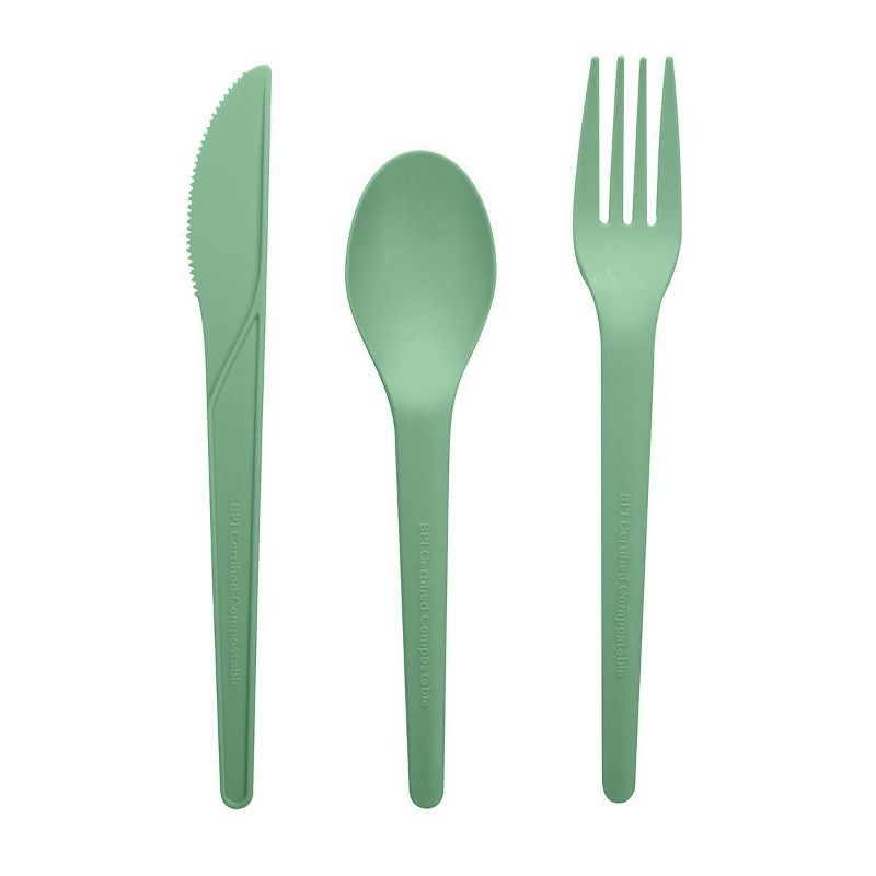 30ct Plant Based Cutlery Mixed Pack Green - Spritz™ | Target