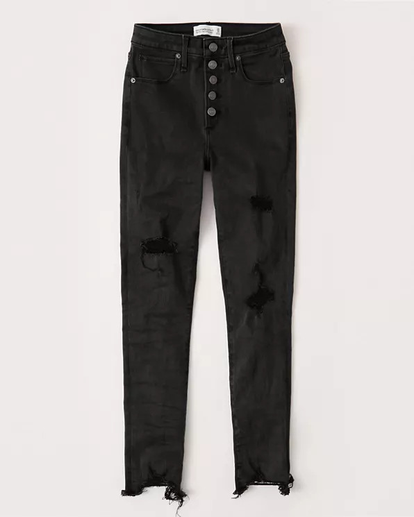 Curve Love High Rise Super Skinny Ankle Jeans | Abercrombie & Fitch US & UK