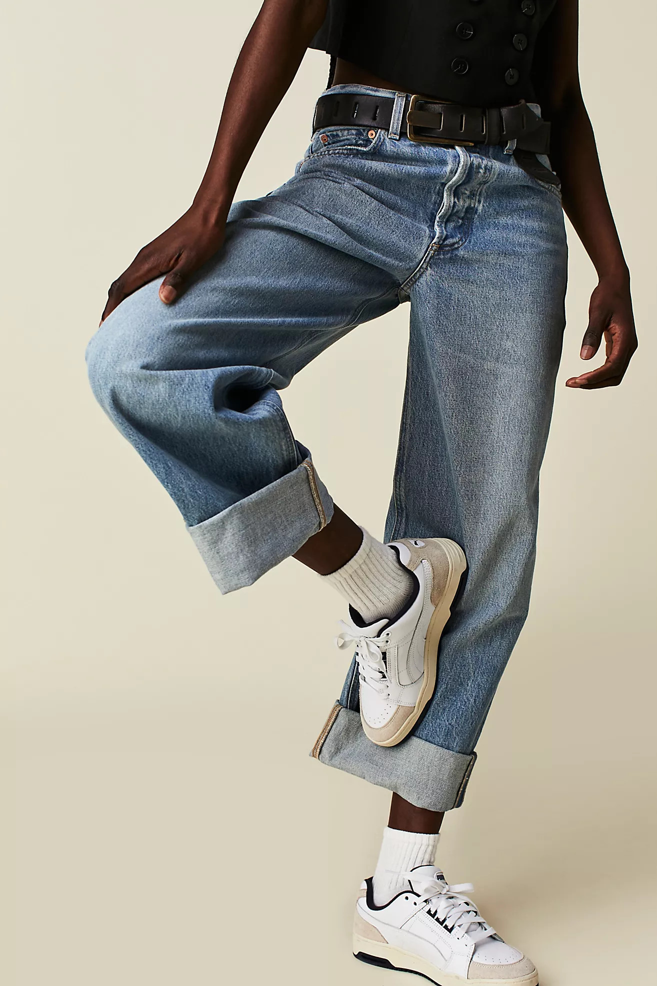 Citizens of Humanity Ayla Baggy Cuffed Crop Jeans | Free People (UK)