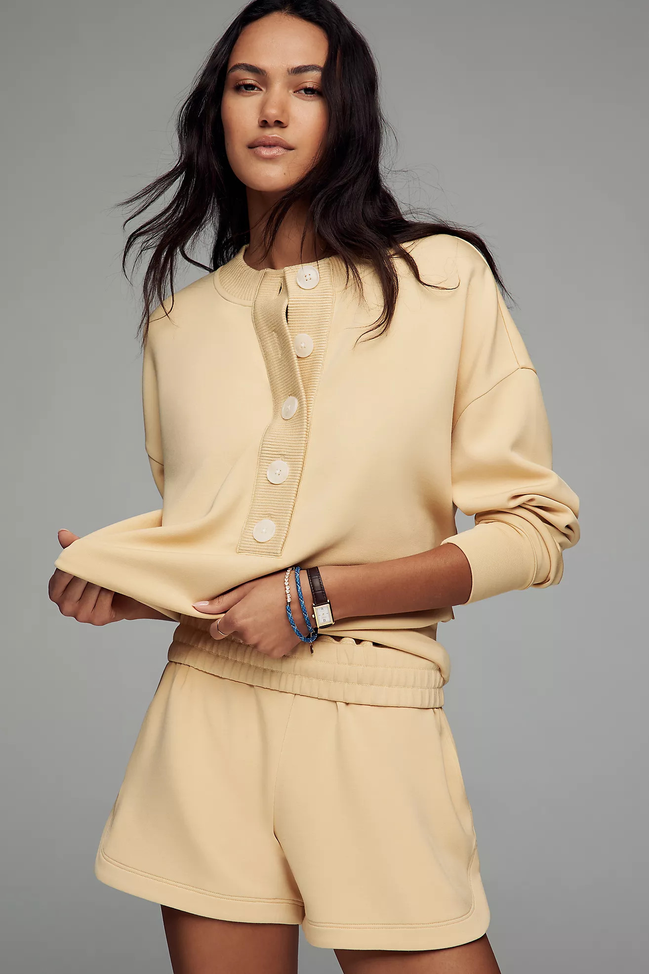 Varley Reena Button-Front Pullover | Anthropologie (US)