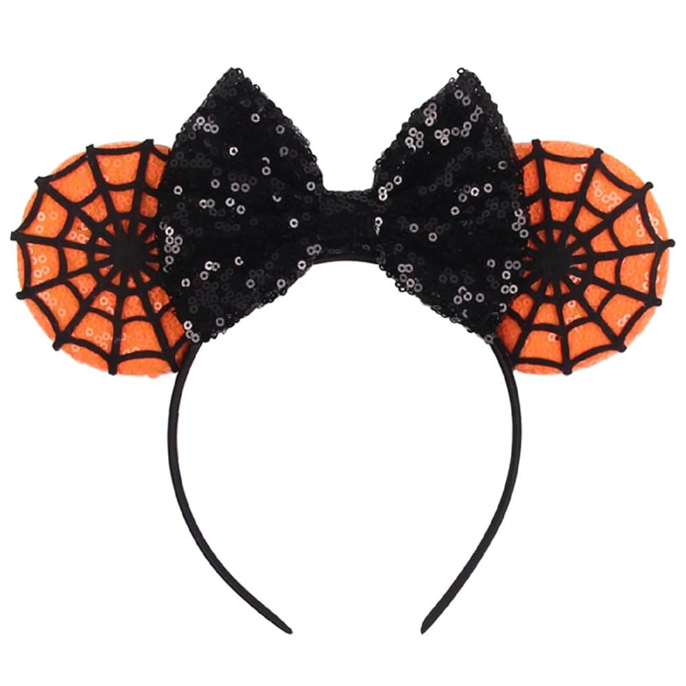 LSHDXD Halloween & Christmas Hairband, Hand-made Headband with Adjustable Mouse Ears, Glitter Seq... | Amazon (US)