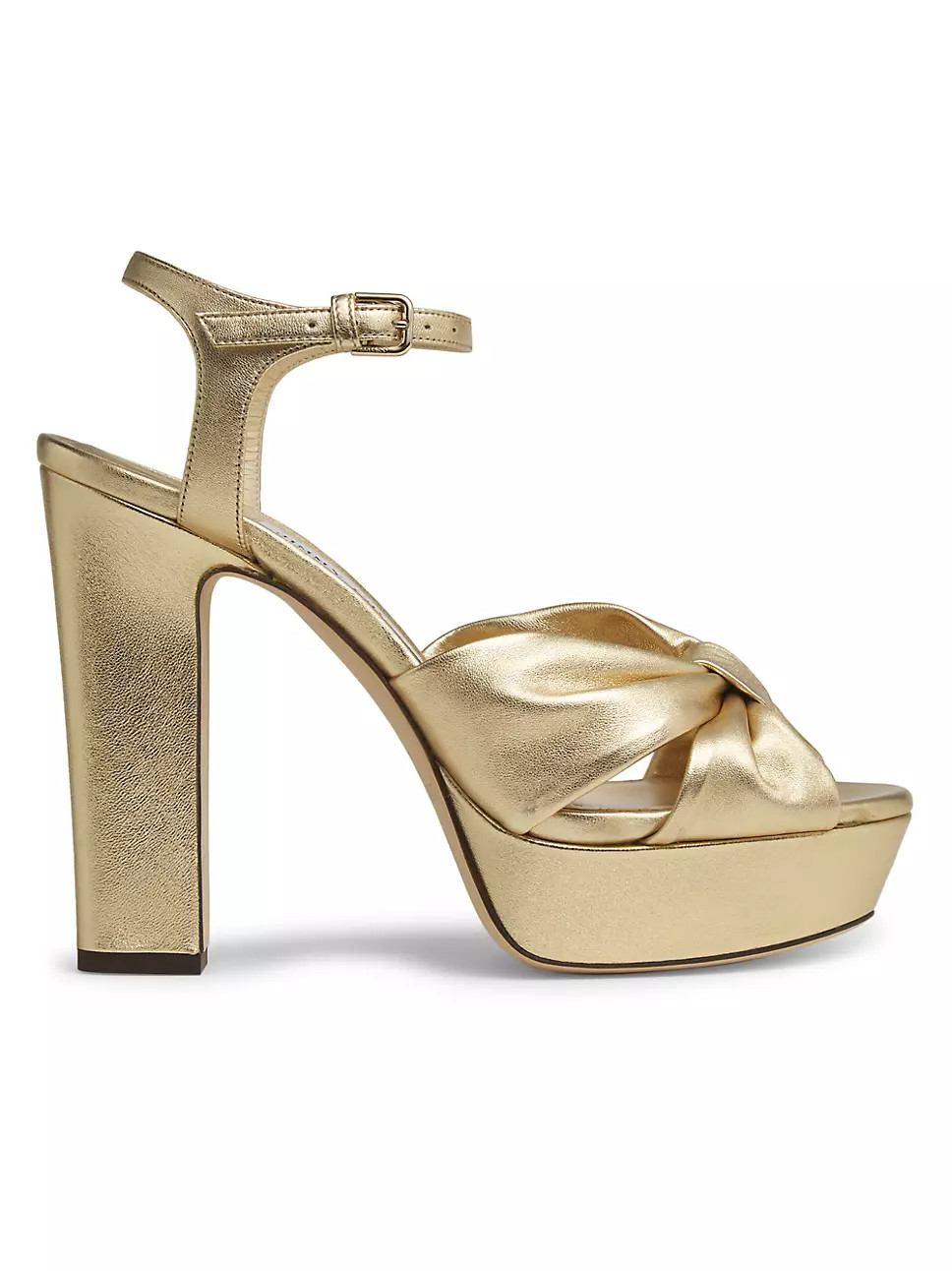 Core Heloise 120MM Metallic Leather Platform Sandals | Saks Fifth Avenue