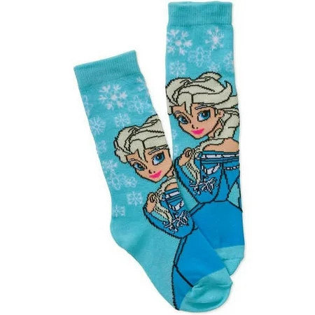 Frozen Girls Elsa Olaf 2 Pack Knee High Socks (L 4/10) | Walmart (US)